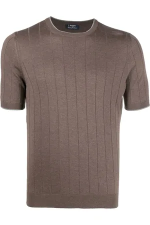 BARBA T-shirt en maille nervurée