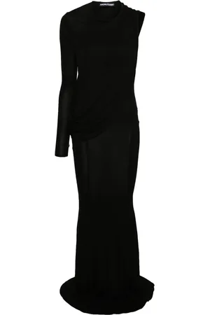 ANDREADAMO Robe longue asymétrique à design drapé