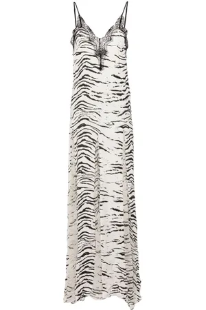 Elisabetta Franchi Robe longue à motif animalier