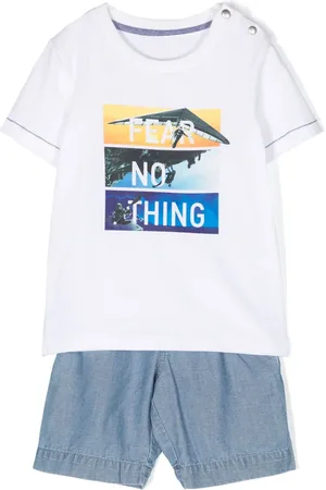 Lapin House Ensemble short-t-shirt à imprimé graphique