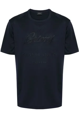 BRIONI T-shirt en coton à patch logo