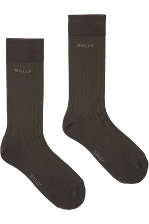Bally Chaussettes à logo en intarsia
