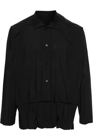 Issey Miyake Chemise plissée à design superposé