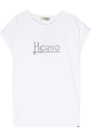 HERNO T-shirt à logo clouté