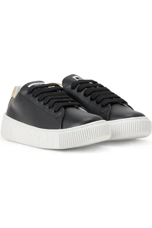 VERSACE Baskets en cuir à détail Greca