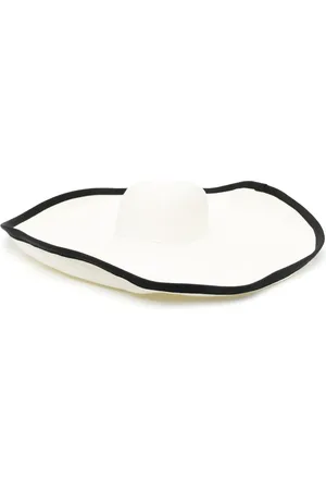 Max Mara Chapeau tressé à bords contrastants