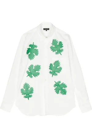 Comme des Garçons Chemise à appliqué feuilles