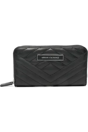 Armani Exchange Portefeuille matelassé à plaque logo