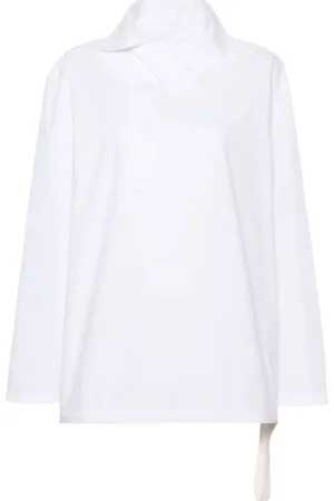 Jil Sander Chemise en coton à design asymétrique