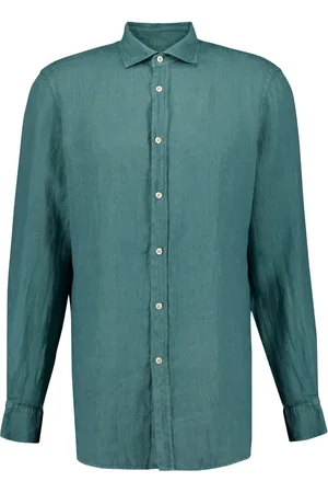 Boglioli Chemise en lin à col classique