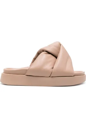 INUIKII Claquettes Soft Crossed en cuir