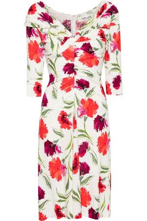 Diane von Furstenberg Robe mi-longue Jim à fleurs