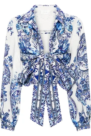 Camilla Chemise crop à imprimé Glaze and Graze