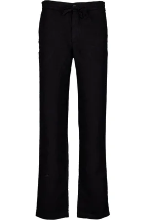 120% Lino Pantalon en lin à lien de resserrage