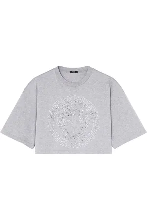 VERSACE T-shirt crop Crystal Medusa