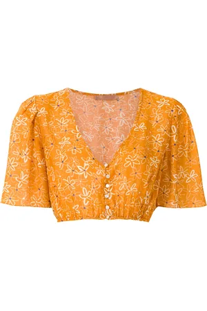 CLUBE BOSSA Blouse crop Runa imprimée