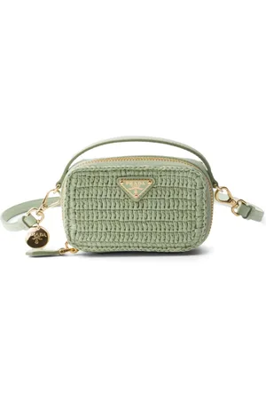 Prada Pochette en crochet à plaque logo