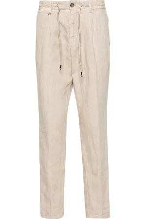 HUGO BOSS Pantalon fuselé à détails plissés