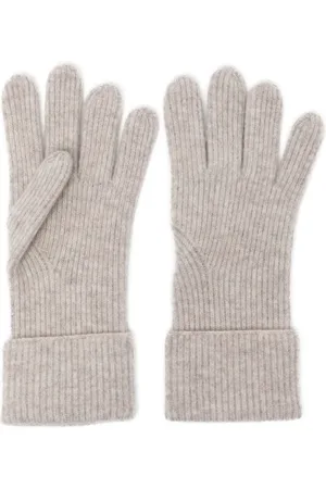 N.PEAL Gants en cachemire à design nervuré