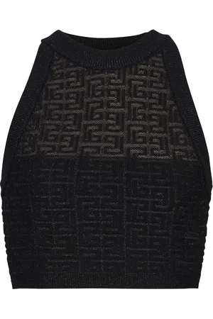 Balmain Haut en maille à dos-nu