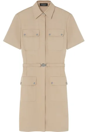 VERSACE Robe-chemise courte à poches cargo