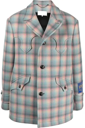 Maison Margiela Manteau en laine Pendleton