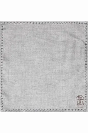 Brunello Cucinelli Carré de poche en soie