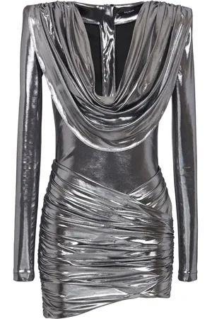 Balmain Robe courte à col bénitier