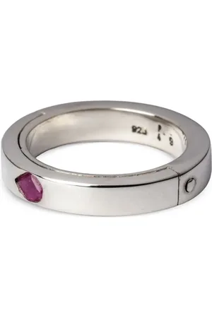 PARTS OF FOUR Bague Sistema en sterling sertie de rubis