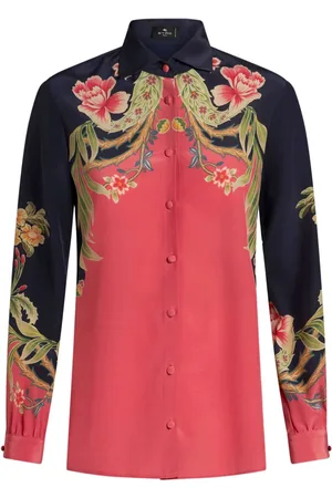 Etro Chemise en soie à imprimé graphique