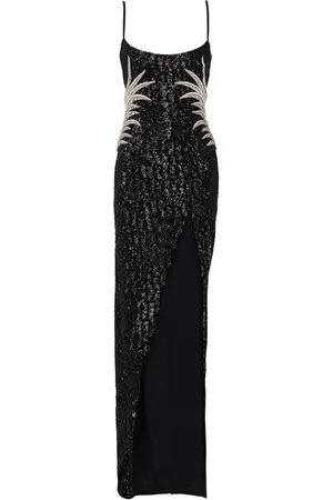 Balmain Robe longue brodée de sequins