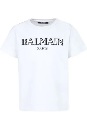Balmain T-shirt en coton à logo brodé