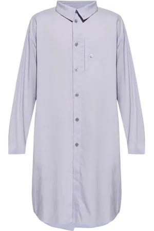 Issey Miyake Chemise longue PL Ramie à plastron replié