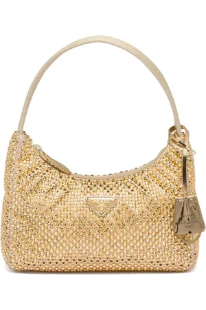 Prada Mini sac à main Re-Edition 2000 à ornements en cristal