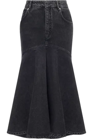 Serafini Jupe en jean mi-longue à taille haute