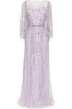 Jenny Packham Robe longue à sequins