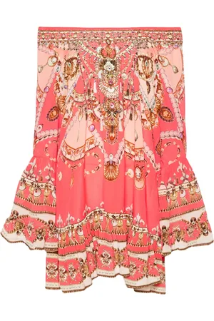 Camilla Robe évasée à ornements strassés