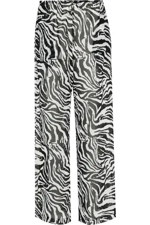 ROTATE X Reina Olga pantalon droit à imprimé zébré