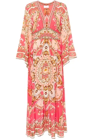 Camilla Robe longue Shell Games à imprimé mosaïque