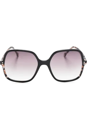 Carolina Herrera Lunettes de soleil carrées à effet écailles de tortue