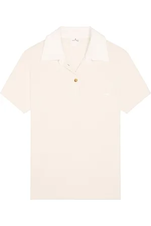 Courrèges Polo en coton à col contrastant