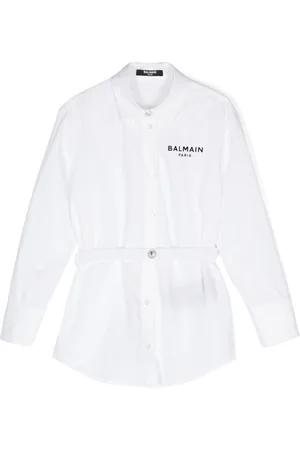 Balmain T-shirt en coton à logo floqué