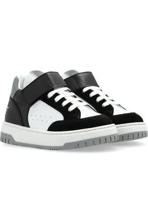 VERSACE Baskets en cuir à design colour block
