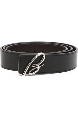 BRIONI Ceinture en cuir à plaque logo
