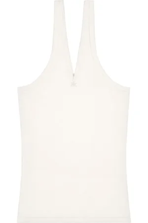 Courrèges Débardeur à design nervuré