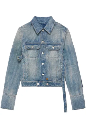 Courrèges Veste en jean à ornements en cristal