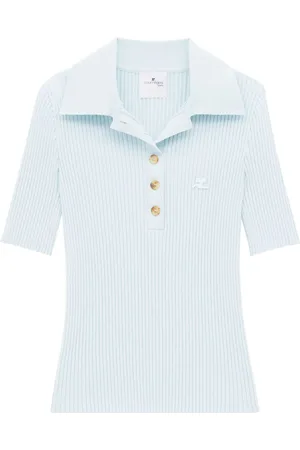 Courrèges Polo Signature à design nervuré