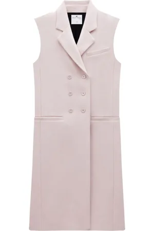 Courrèges Manteau sans manches à boutonnière croisée