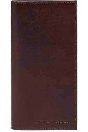 Brunello Cucinelli Porte-cartes en cuir à design pliant