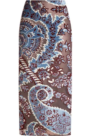 Etro Jupe mi-longue en velours